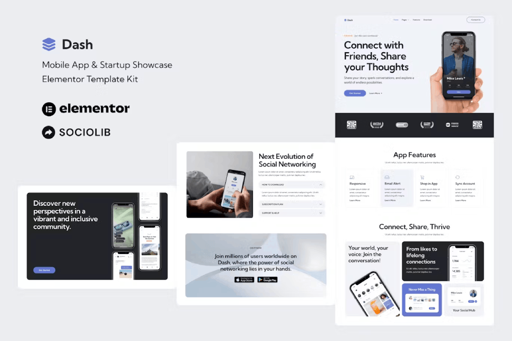 Dash Elementor Template Kit