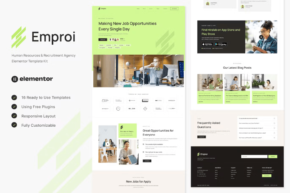 Emproi – Human Resources & Recruitment Agency Elementor Template Kit