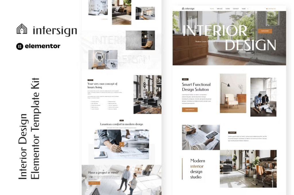 InterSign – Interior Design & Architecture Elementor Template Kit