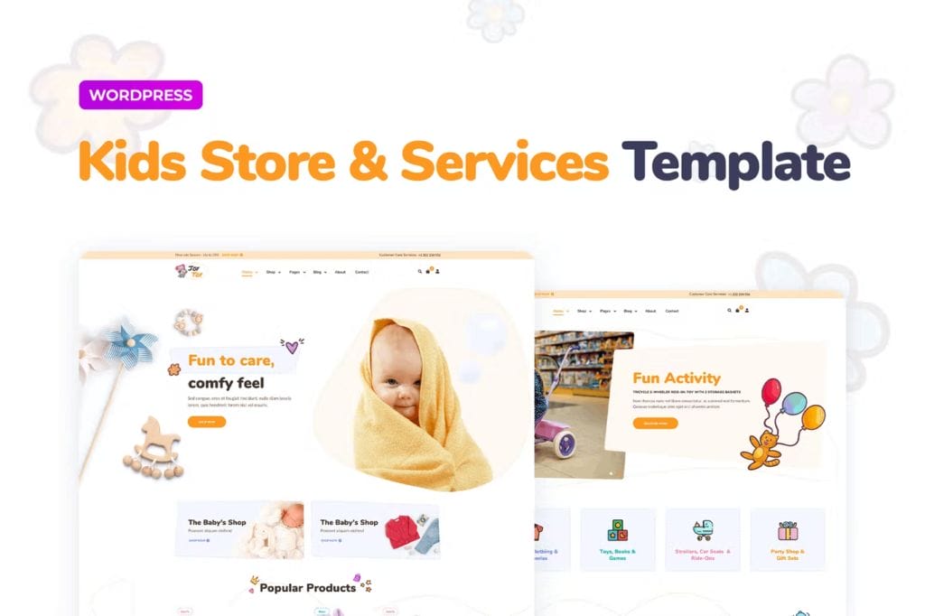 JoyToy – Kids Store & Services Elementor Template Kit