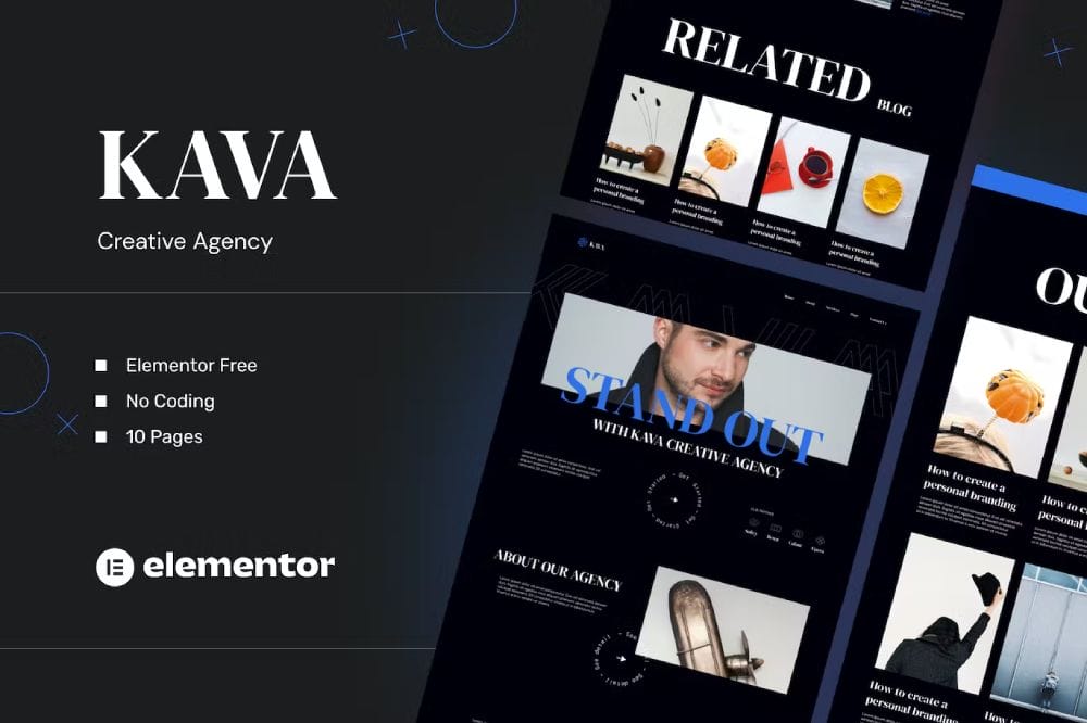 Kava – Creative Agency Elementor Template Kits