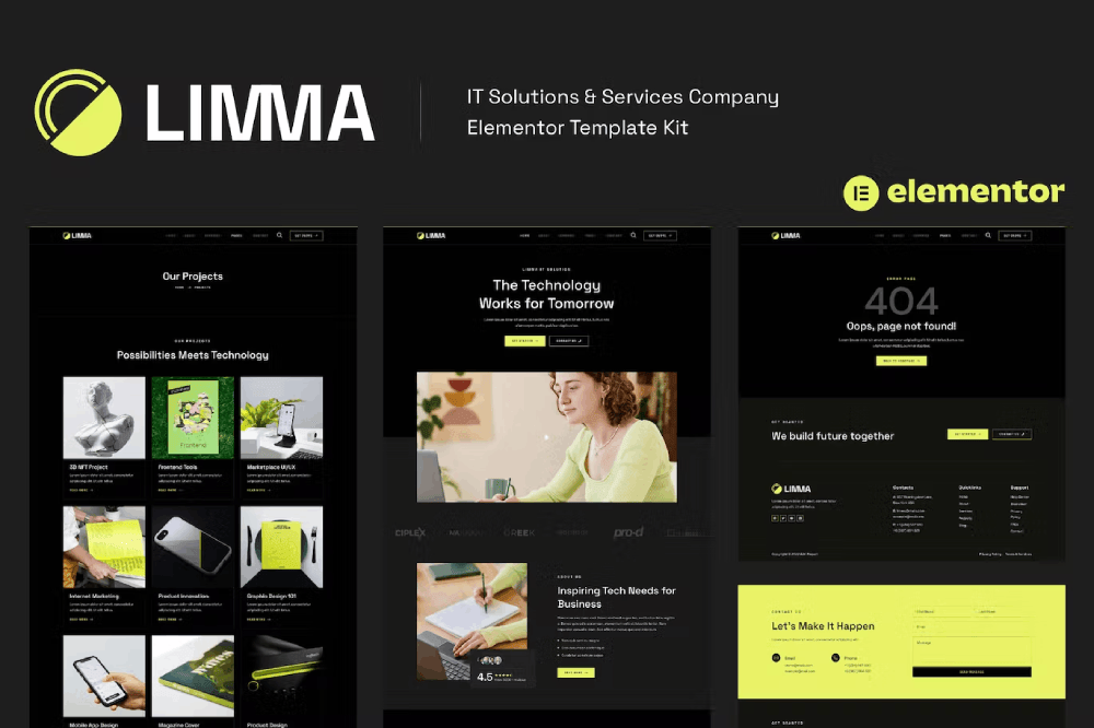 Limma – IT Solutions & Services Company Elementor Template Kit