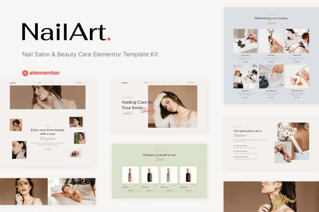 Nailart – Nail Salon & Beauty Care Elementor Template Kit