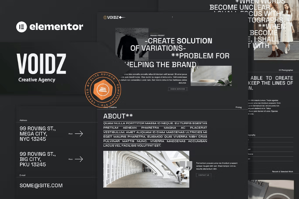 Voidz – Creative Agency Elementor Template Kit