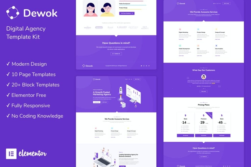 Dewok – Digital Agency Template Kit