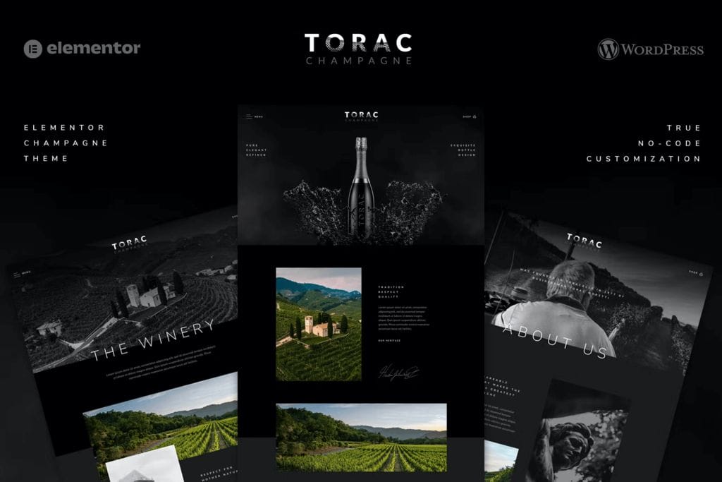 Torac – Champagne & Winery Elementor Template Kit