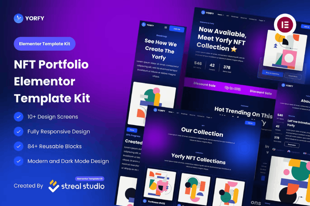 Yorfy NFT Project Elementor Template Kit